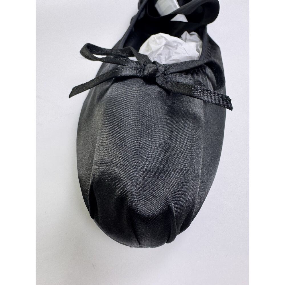 Azalea Wang Black Satin Ballet Flats Ballerina Slippers Bow Women’s Size 10 NIB - Picture 5 of 9